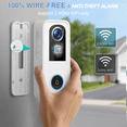 2K Wireless Video Doorbell with Chime, AI Human Detection, 2-Way Talk, Voice Changer, Night Vision, Weatherproof, SD/Cloud Storage, No Monthly Fee