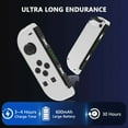 Game Controller for Nintendo Switch With LED, White