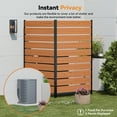 Modern Shade 5ft H x 3.3ft W No-Dig Wood Privacy Fence Panel, Outdoor Screen for Patio/Deck