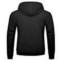 Men's Hoodies Pullover Sweatshirt Lightweight Winter Warm Long Sleeve Coat Hoodie Fashion Black