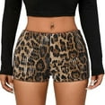 Womens Shorts Cheetah Print Shorts Leopard Micro Shorts Y2k Mini Shorts Rave Party Outfits